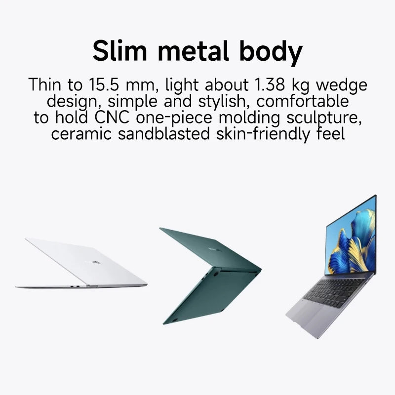 2022 HUAWEI MateBook X Pro  Laptop 14.2 Inch 3.1K Touchscreen Notebook i7-1195G7 16GB 512GB Netbook SSD LPDDR4X  99% New Second