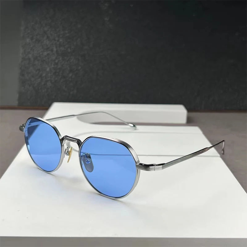 Sunglasses For Men Luxury Brand Designer Original Eyewear Ultralight Titanium Handmade Polygon Women Sun Glasses BRION UV400