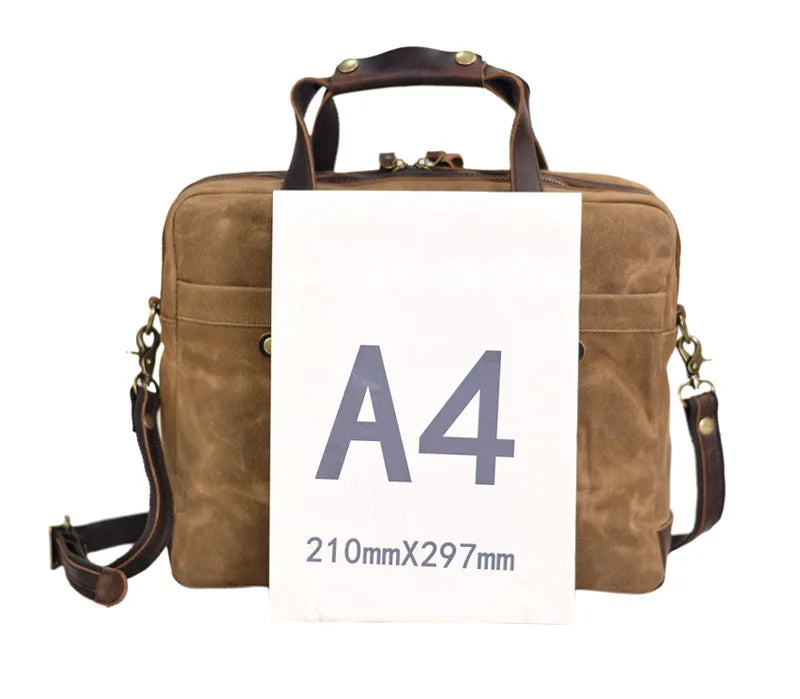 Business Travel Men's Bag 15.6 inch Computer Tote Waterproof canvas