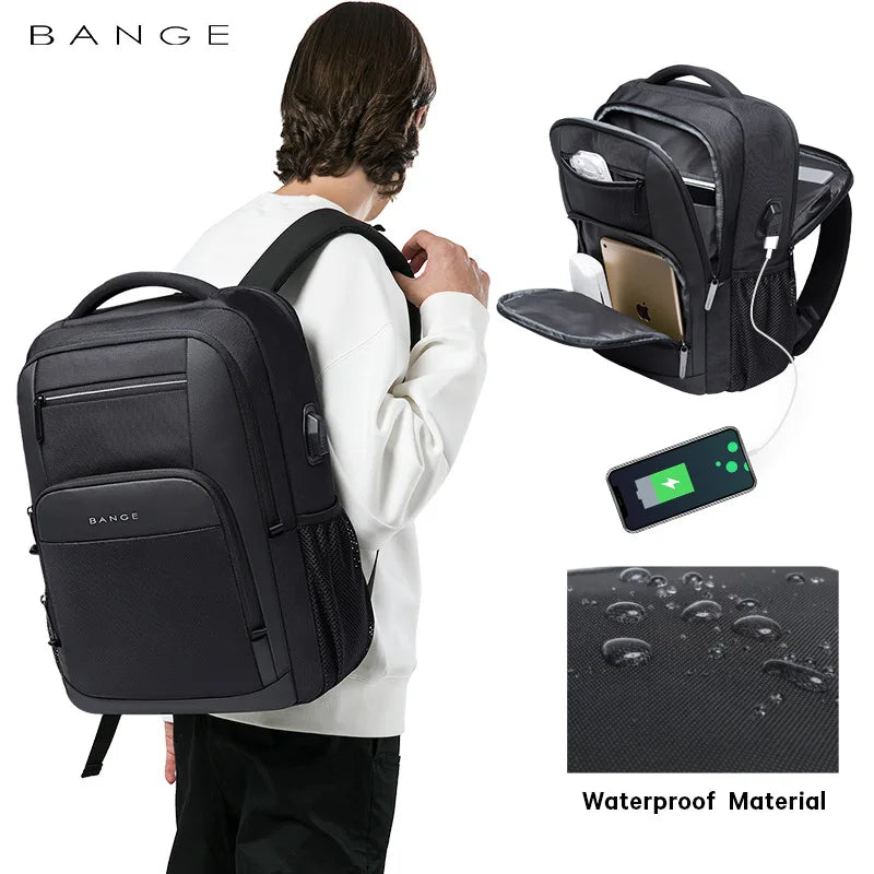 Bange Men's Designer Laptop Bag School Bags for Boys Male Motorcycle Tactical Business Sports Travel Backpack Men