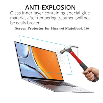 For Huawei Matebook 16s Screen Protector Laptop Tempered Glass for Mate Book 16s 0.3MM 9H HD Transparent Protective Film