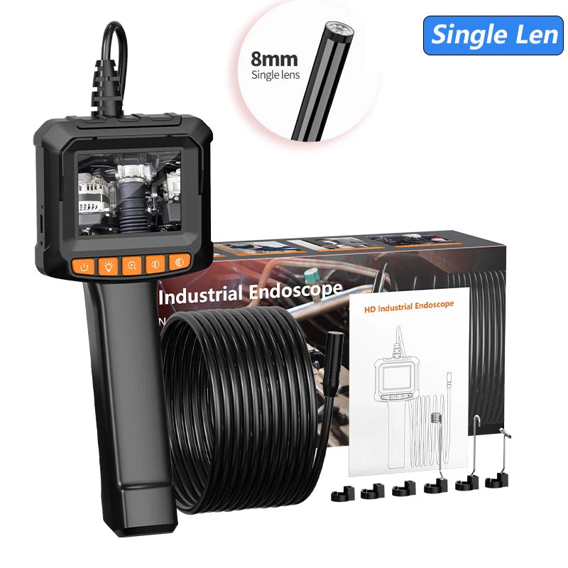 Industrial Endoscope Camera 4.3 "Single Dual Lens HD 1080P Car Inspection Borescope IP67 Waterproof Sewer Camera With LED