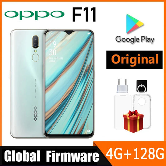 OPPO F11 smartphone Global firmware 4020mAh battery CPU Helio P70 Rear camera 16MP Rear fingerprint unlocking used phone