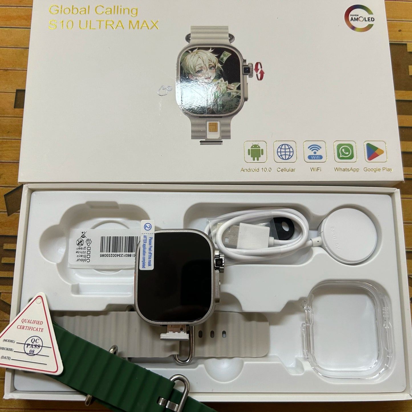 GoldenSpike S10 Ultra Max Smartwatch 5G Android Smart Watch With 2.26'' Amoled Screen 800W Rotary Camera Simcard Slot Video Call