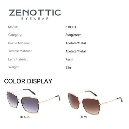 ZENOTTIC Fashion Oversized Sunglasses Women Designer Sun Glasses Female Travel Ocean Shades Gradient Lense Gafa De Sol Oculos