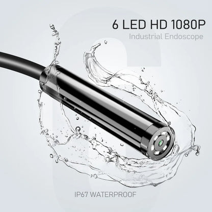 4.3" LCD Endoscope Camera with Light HD 1080P 5.5mm IP67 Waterproof Borescope Camera with 6 Adjustable LED Lights for Sewer Car