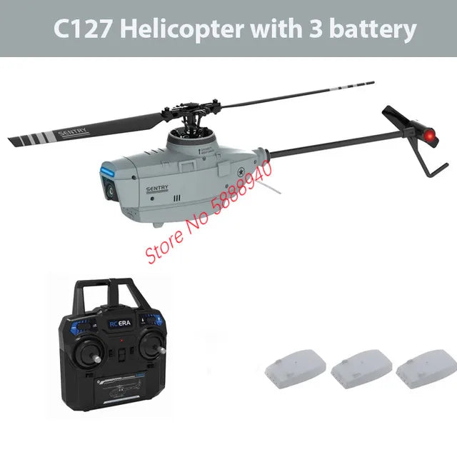 Single Paddle Aileronless Radio Control Helicopter Toys 2.4Ghz 6G Mode Fix Helight 1080P Camera 6-Axis WIFI FPV RC Helicopter