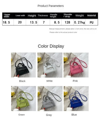 Crossbody Bag for Women New Fashion Casual Western Style Shoulder Handbag Simple Texture Messenger Small Square Bag