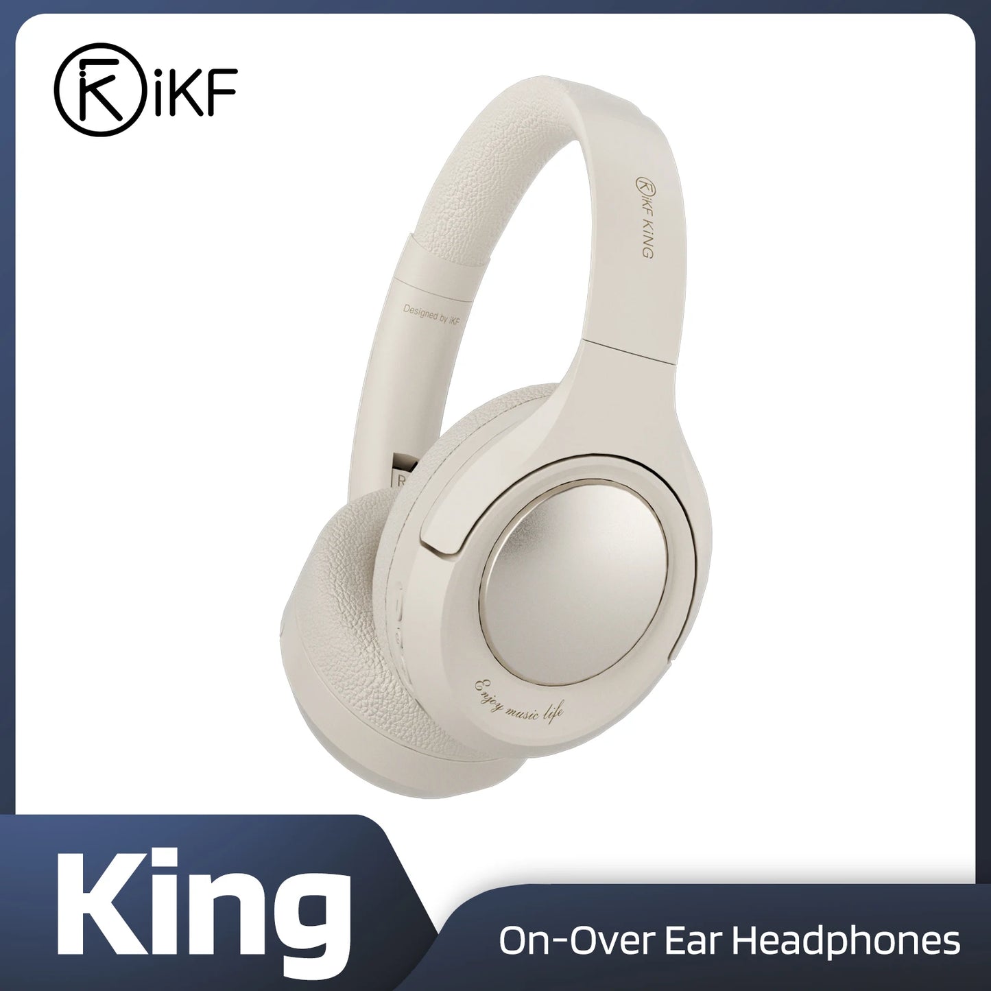 iKF King Active Noise Cancelling Wireless Headphones Bluetooth earphones Gaming headsets HiFi with Microphone 80 Hours Play Time