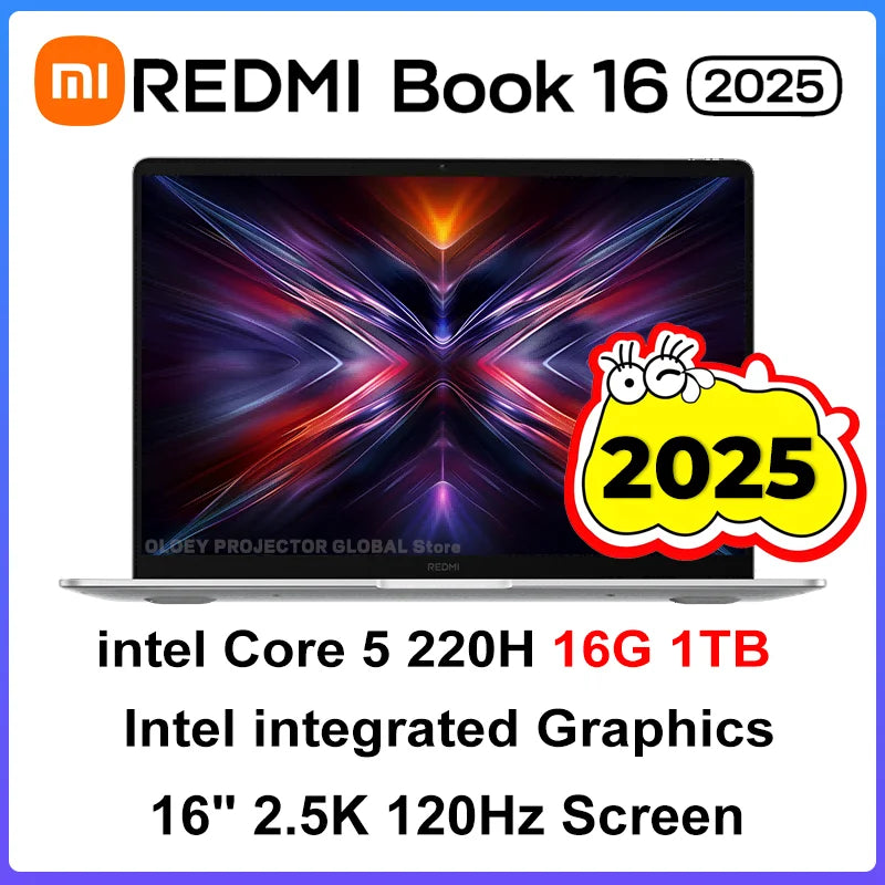 Xiaomi REDMI Book 16 2025 intel Core 5 220H 16/32GB RAM 512GB/1TB SSD 2.5K 120Hz Screen