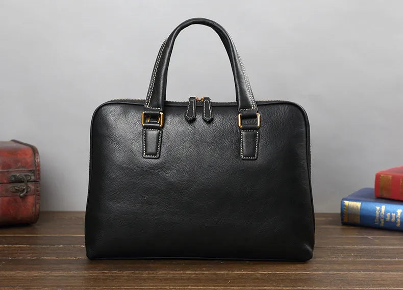 Genuine Leather Men's Handbags Casual Business Men Briefcase Computer Bag European and American Shoulder Messenger Bags Tide