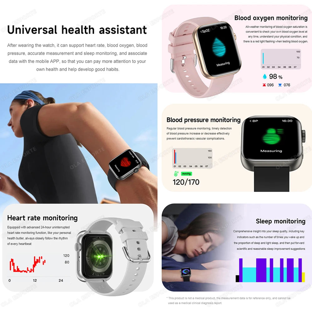 2024 New For Huawei Xiaomi AMOLED Smart Watch Men Blood oxygen Bluetooth Call GPS Sport Tracker IP67 Waterproof Women Smartwatch