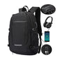 Neutral Waterproof Backpack With Anti-theft Password Lock, Reflective Strip, Basketball Net Pocket, USB And Headphone Interface