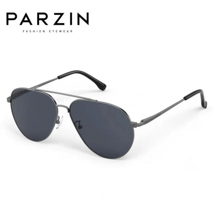 PARZIN Sunglasses For Men Pilot Polarized Nylon Lens Sun Glasses Male Alloy Frame UV400 Glasses For Driving 8327