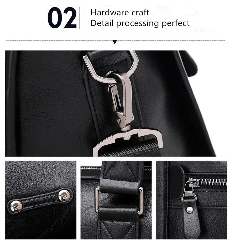 2024 luxury men's briefcase Large capacity high-quality handbags Essential for business trips shoulder crossbody bag laptop bag