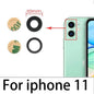 10Pcs/Lot,  For iPhone X XR XS 11 12 13 14 15 16 Pro Max Mini Plus Rear Back Camera Glass Lens With Ahesive