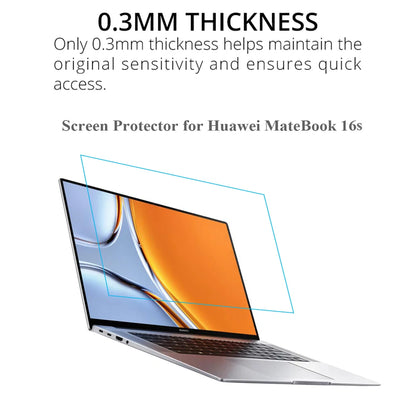 For Huawei Matebook 16s Screen Protector Laptop Tempered Glass for Mate Book 16s 0.3MM 9H HD Transparent Protective Film