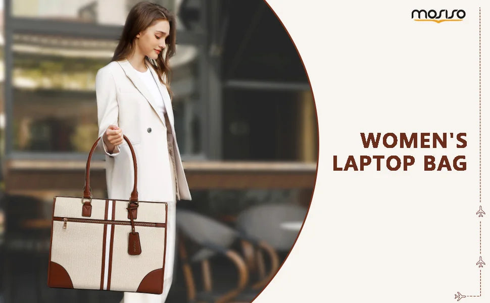 Waterproof Laptop Bag 15.6 inch PU Leather Women's Handbag Large Capacity Tote Bag Purse Computer Briefcase for Business Office