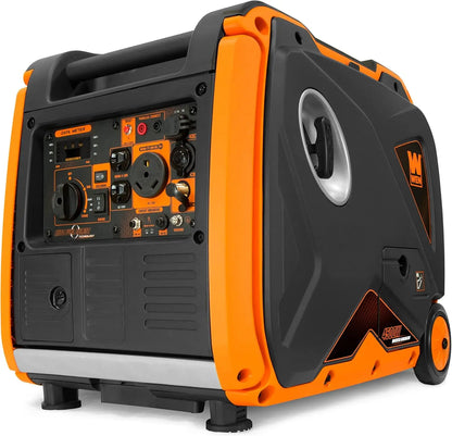 WEN DF451i Super Quiet 4500-Watt Electric Start Dual Fuel RV-Ready Portable Inverter Generator with Fuel Shut-Off