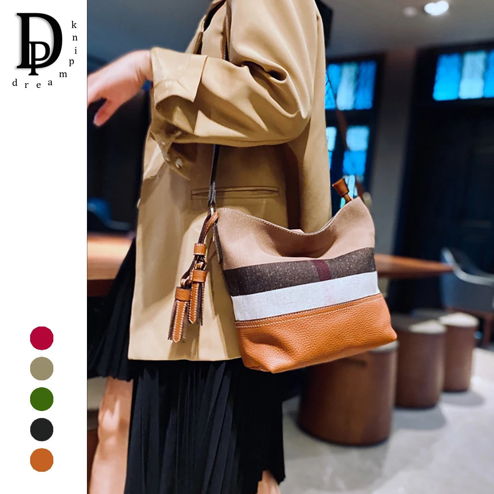 2023 Luxury Women Bag Elegant Cow Leather Business Lady Portfolio Handbag Fashion A4 Large Capacity Female Designer Shoulder Bag