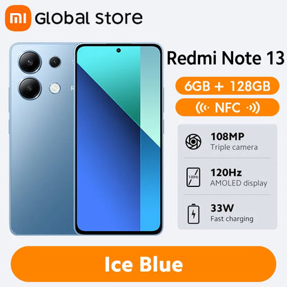 [Global Version] Xiaomi Redmi Note 13 Smartphone 128GB / 256GB 6.67" AMOLED display 108MP Camera Snapdragon 685 5000mAh