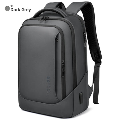 Hcankcan Business Men's Backpack Casual Waterproof 15.6'' Laptop Bags USB Charging Daily Commuter Travel Backpack College Packs