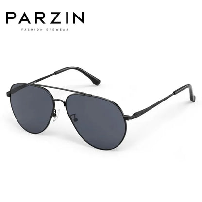 PARZIN Sunglasses For Men Pilot Polarized Nylon Lens Sun Glasses Male Alloy Frame UV400 Glasses For Driving 8327