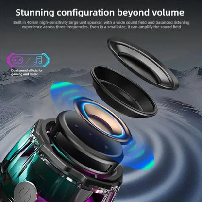 Mini Outdoor Magnetic Bluetooth Speaker RGB Light Wearable Bluetooth Subwoofer Wireless MP3 Music Player With Microphone