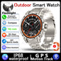 Military Smart Watch Men 760mAh Large Battery LED Flashlight Compass 1.8"HD Screen Heart rate Waterproof BT Call Smartwatch  New