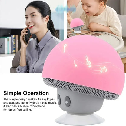 Xiaomi Mini Mushroom Bluetooth Speaker Wireless Suction Cup Portable Smart Speaker Waterproof Bathroom Speaker Phone Holder