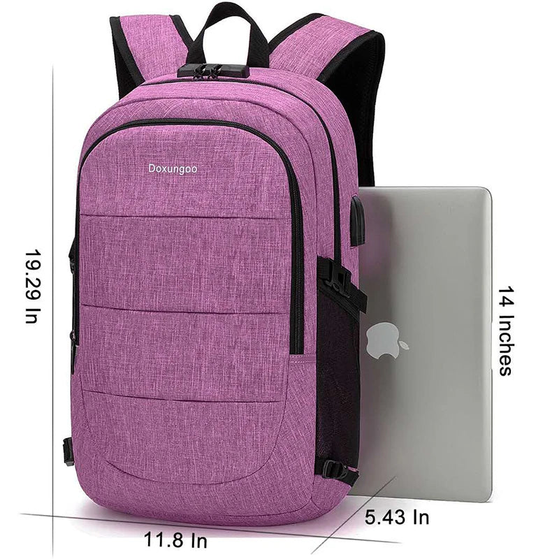 Fashionable Multi Pocket Neutral Backpack, Waterproof, Anti-theft, 14 Inch Computer Backpack, USB And Headphone Reserved Ports