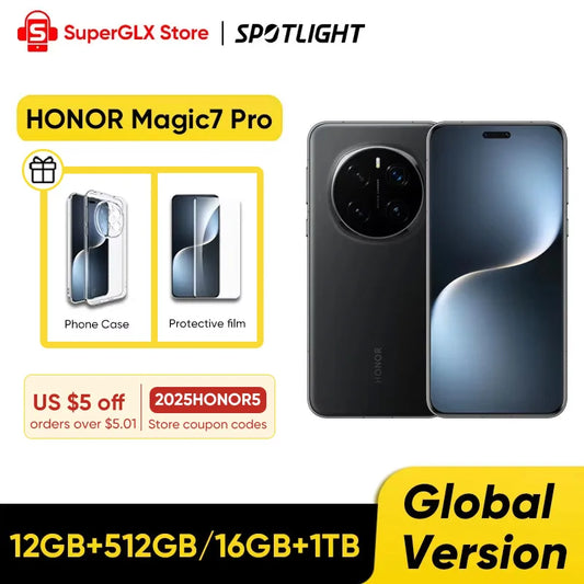 【World Premiere】Global Version HONOR Magic7 Pro 5G Smartphone Magic 7 Pro Snapdragon 8 Elite 120Hz OLED Screen 100W Fast Charge