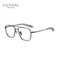 CAPONI Pure Titanium Eye Glasses Frame For Men Square Anti Blue Light Anti Reflection Glasses Brand Designer Spectacles JF50004