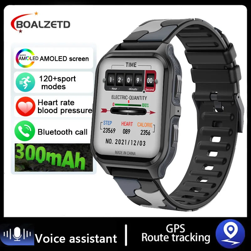 2024 Outdoor Military sports Smart Watch Men 1.83"Bluetooth Call Smartwatch  IP68Waterproof Fitness Watch For Xiaomi Android IOS