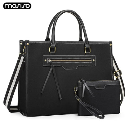 Laptop Tote Bag for Women Canvas Bags 15 15.6 16 inch Messenger Shoulder Computer Bag Casual Handbag Work Briefcase Office Case