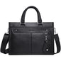 Men's leather briefcase, fashionable laptop bag, personalized large capacity backpack