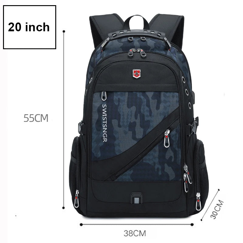 2024 Waterproof 17/20 Inch Laptop Backpack Men Airplane Travel Backpack Women Oxford Rucksack Male School Bag modern Mochila