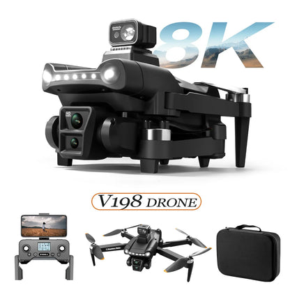 V198 GPS Drone For Xiaomi with 8k professional HD camera 5G WiFi Obstacle Avoidance Optical Flow Brushless Foldable Quadcopter