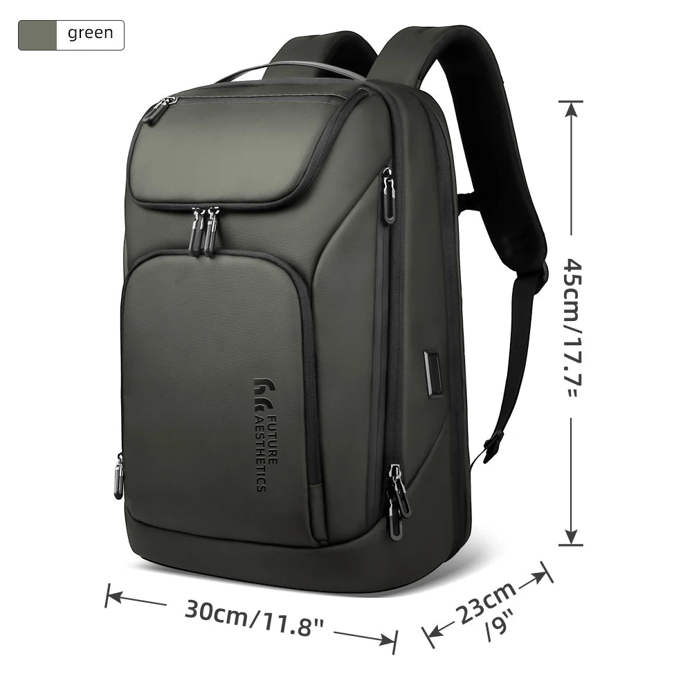 Heroic Knight 17.3 Inch Business Laptop Backpack with Dual USB Port Waterproof Big Capacity Multi-Use Work Office Shoulder Bag