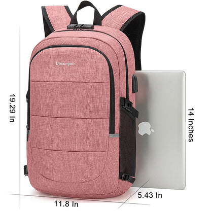 Fashionable Multi Pocket Neutral Backpack, Waterproof, Anti-theft, 14 Inch Computer Backpack, USB And Headphone Reserved Ports