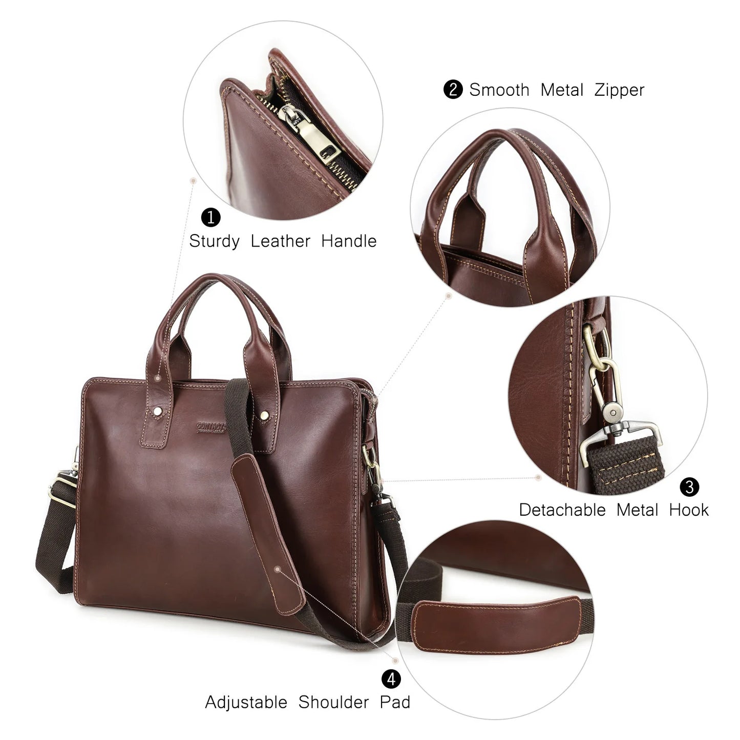 Crazy Horse Messenger Briefcase Luxury Bag Brand Messenger Men Leather Handbags Men's Casual Business сумка мужская портфель