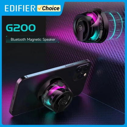 Edifier Portable Bluetooth Speaker HECATE G200 RGB Lighting Magnetic Speaker BT5.3 Mini Sound Box 7 Hours Playback Phone Holder