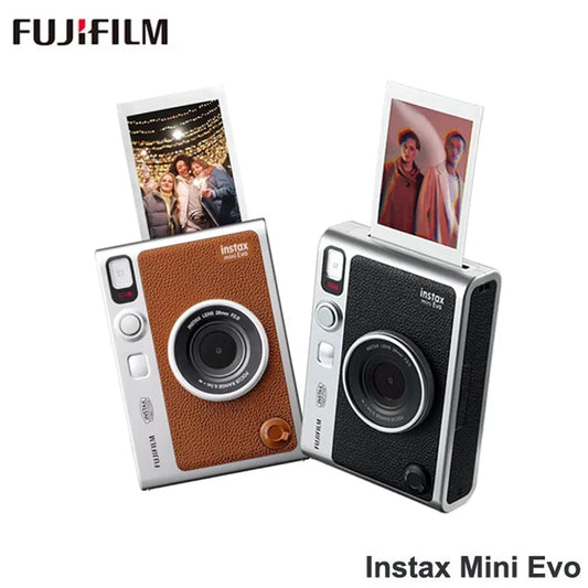 FUJIFILM Instax Mini EVO Instant Film Retro Camera Black , Brown Bare Metal One Imaging Retro For 3 Inches Photographic Paper
﻿