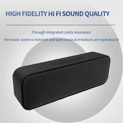 Long, high-quality dual speaker Bluetooth speaker, portable outdoor subwoofer, supports card insertion, USB, and gift giving