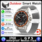 Military Smart Watch Men 760mAh Large Battery LED Flashlight Compass 1.8"HD Screen Heart rate Waterproof BT Call Smartwatch  New