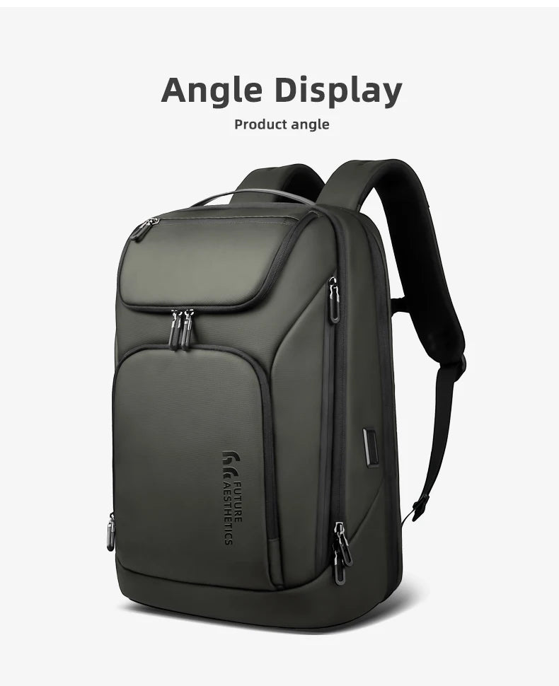 Heroic Knight 17.3 Inch Business Laptop Backpack with Dual USB Port Waterproof Big Capacity Multi-Use Work Office Shoulder Bag