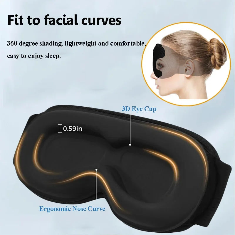 Bluetooth Wireless Sleeping Headphones 3D Blindfold Soft Washable  Music Headset Eyemask Handsfree Call Earphones Adjustable