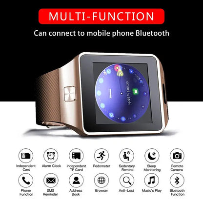 Digital HD Color Screen Bluetooth Calling Smart Watches DZ09 Sport Bracelet Waterproof TF Large Capacity Smartwatch For Android