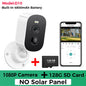 1080P WiFi Camera Solar Outdoor Wireless Battery Powered Bullet Security Camera PIR Motion Alarm Cloud Storage Two Way Audio