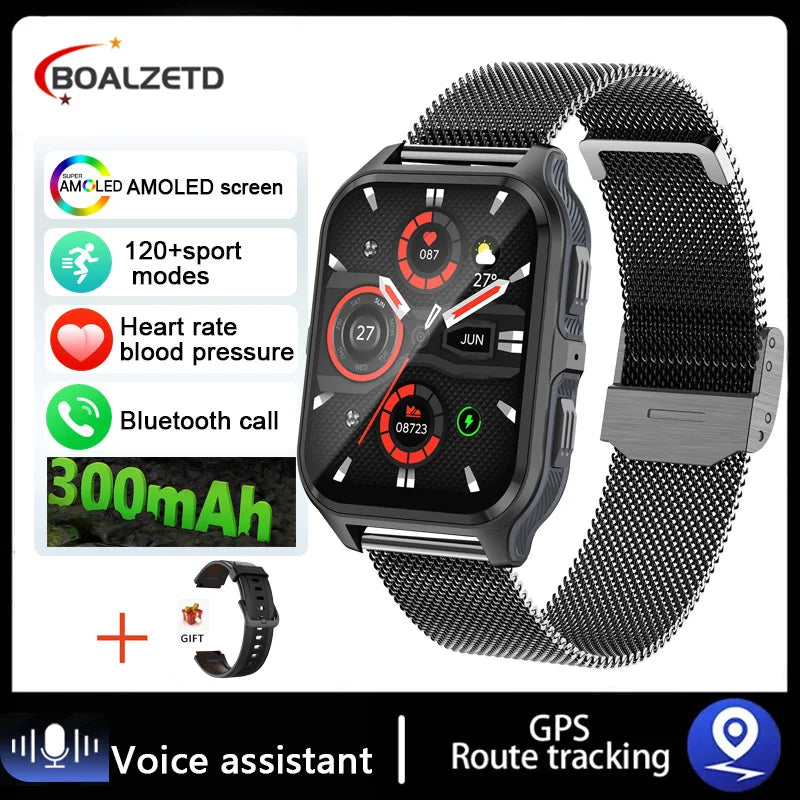 2024 Outdoor Military sports Smart Watch Men 1.83"Bluetooth Call Smartwatch  IP68Waterproof Fitness Watch For Xiaomi Android IOS